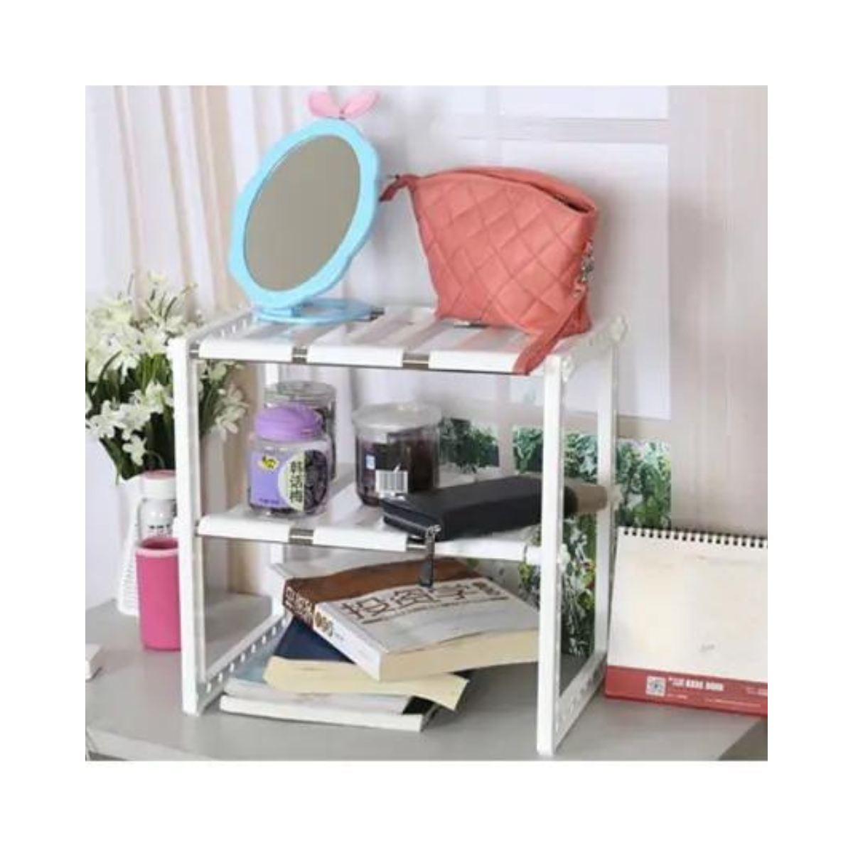OrganizaPro™: Organizador Doble de Acero Inoxidable