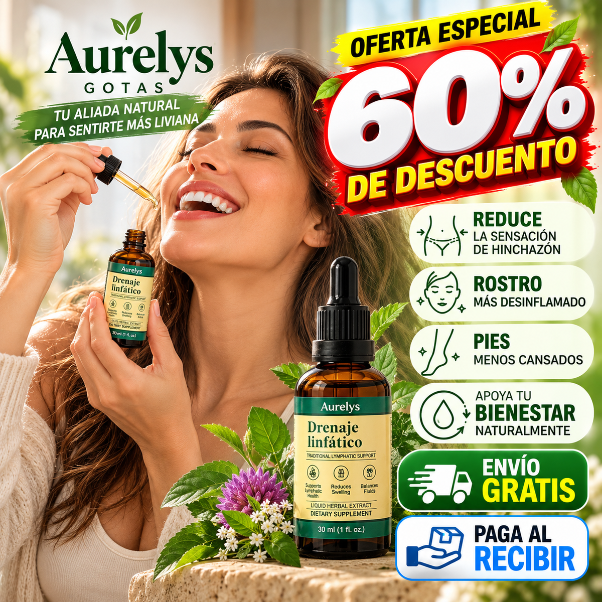 60% OFF SOLO HOY | Aurelys Gotas | Bienestar a tu alcance