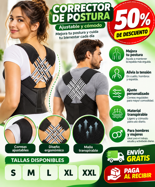 50% OFF SOLO HOY | PosturaMax | Alivio y comodidad a tu postura