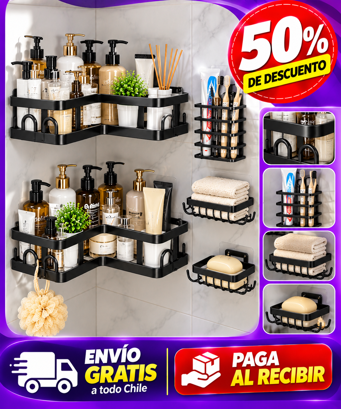 60% DESCUENTO SOLO HOY | DuchaFlex™ | Tu baño ordenado