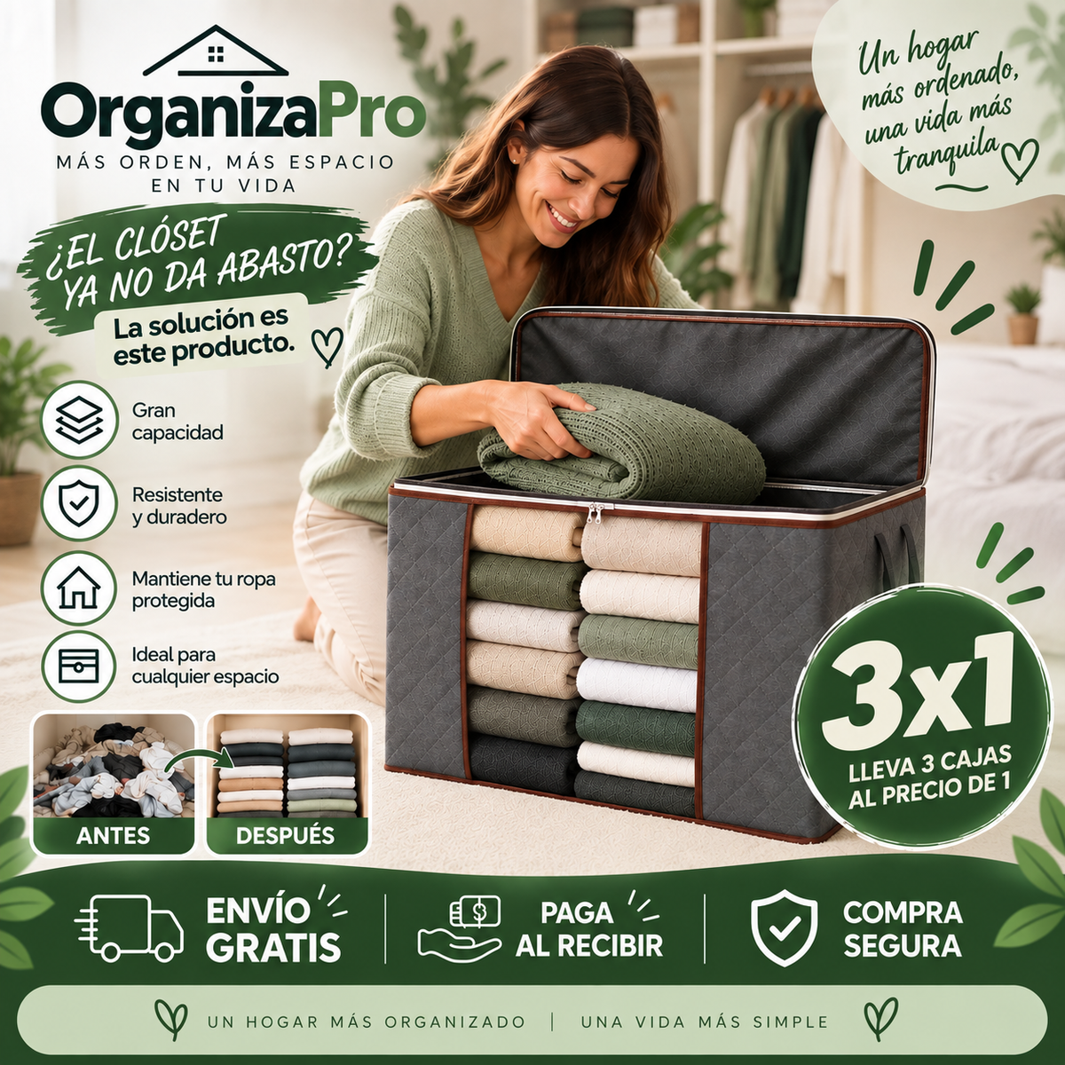 Pack 3x1 | OrganizaPro™ Tu mente despejada con tu ropa ordenada